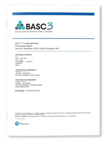 Eksempel Flerperspektivrapport BASC-3