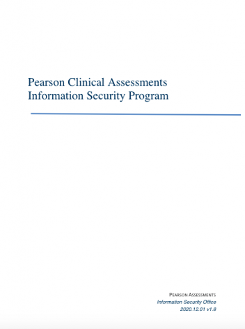 Pearson Clinical Assessments Information Security Program
