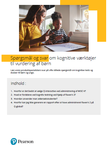 Spørgsmål og svar om kognitive værktøjer til vurdering af børn 